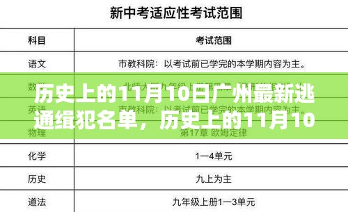 歷史上的11月10日廣州逃犯名單揭秘，最新通緝犯名單曝光