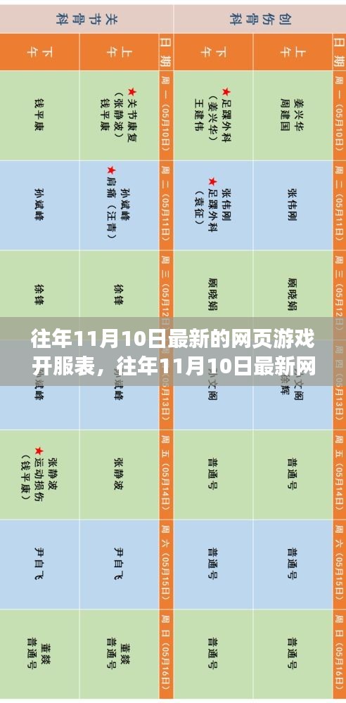 往年11月10日網(wǎng)頁(yè)游戲開(kāi)服表概覽，全面評(píng)測(cè)與深度介紹
