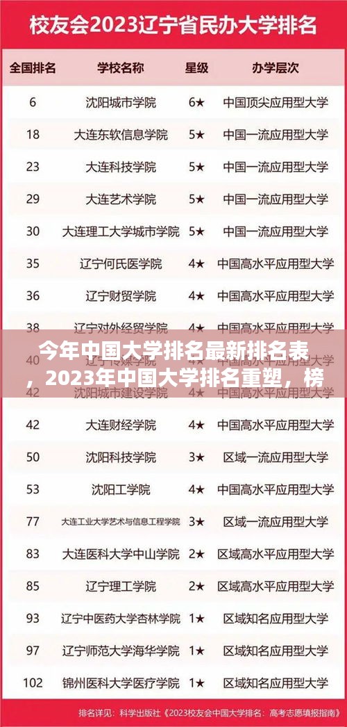 揭秘最新排名，2023年中國大學重塑榜單，背后的故事與深遠影響