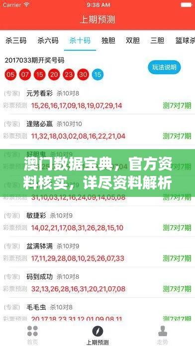 澳門數(shù)據(jù)寶典，官方資料核實(shí)，詳盡資料解析更新版NHV586.81