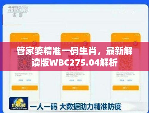 管家婆精準(zhǔn)一碼生肖，最新解讀版WBC275.04解析