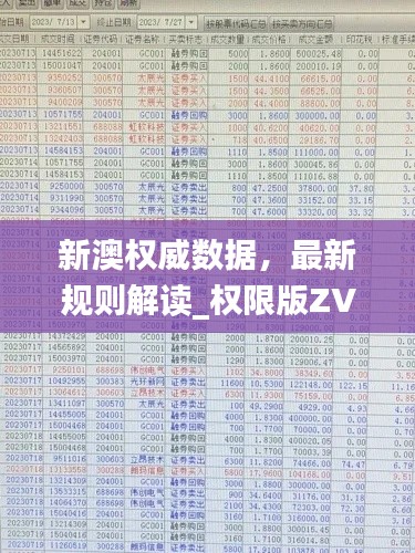 新澳權(quán)威數(shù)據(jù)，最新規(guī)則解讀_權(quán)限版ZVU64.03