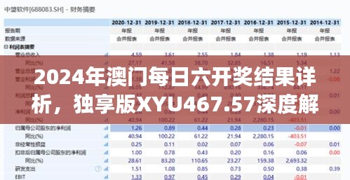 2024年澳門每日六開獎結(jié)果詳析，獨享版XYU467.57深度解讀