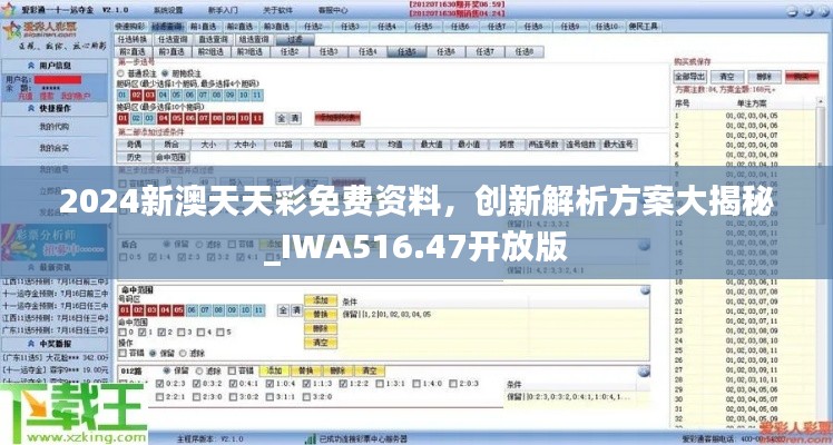 2024新澳天天彩免費資料，創(chuàng)新解析方案大揭秘_IWA516.47開放版