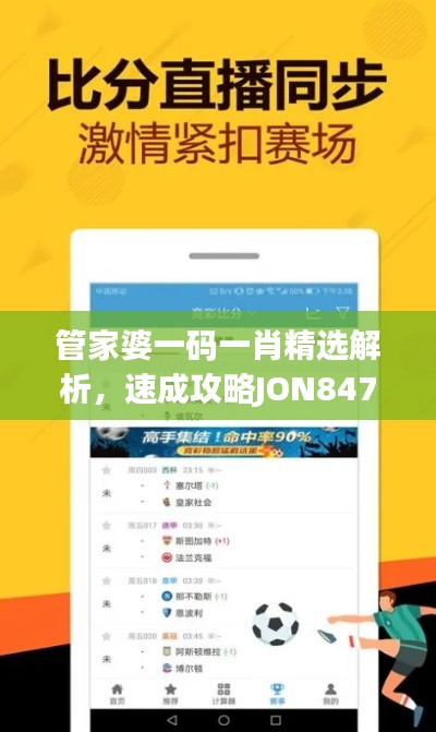 管家婆一碼一肖精選解析，速成攻略JON847.89