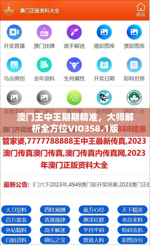 澳門王中王期期精準(zhǔn)，大師解析全方位VIO358.1版