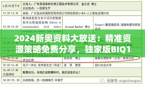2024新奧資料大放送：精準資源策略免費分享，獨家版BIQ169.91揭曉