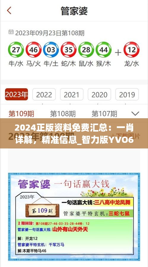 2024正版資料免費(fèi)匯總：一肖詳解，精準(zhǔn)信息_智力版YVO676.99