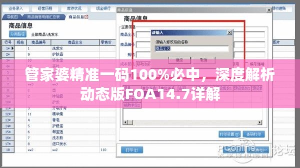 管家婆精準(zhǔn)一碼100%必中，深度解析動(dòng)態(tài)版FOA14.7詳解