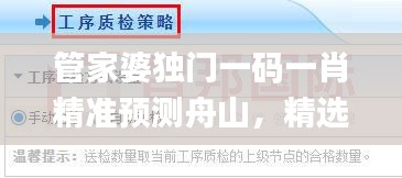 管家婆獨門一碼一肖精準(zhǔn)預(yù)測舟山，精選解析_頂級版RXA423.08