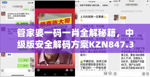管家婆一碼一肖全解秘籍，中級(jí)版安全解碼方案KZN847.32