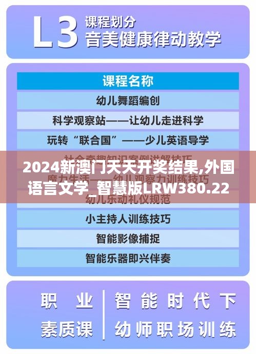 2024新澳門天天開獎結果,外國語言文學_智慧版LRW380.22