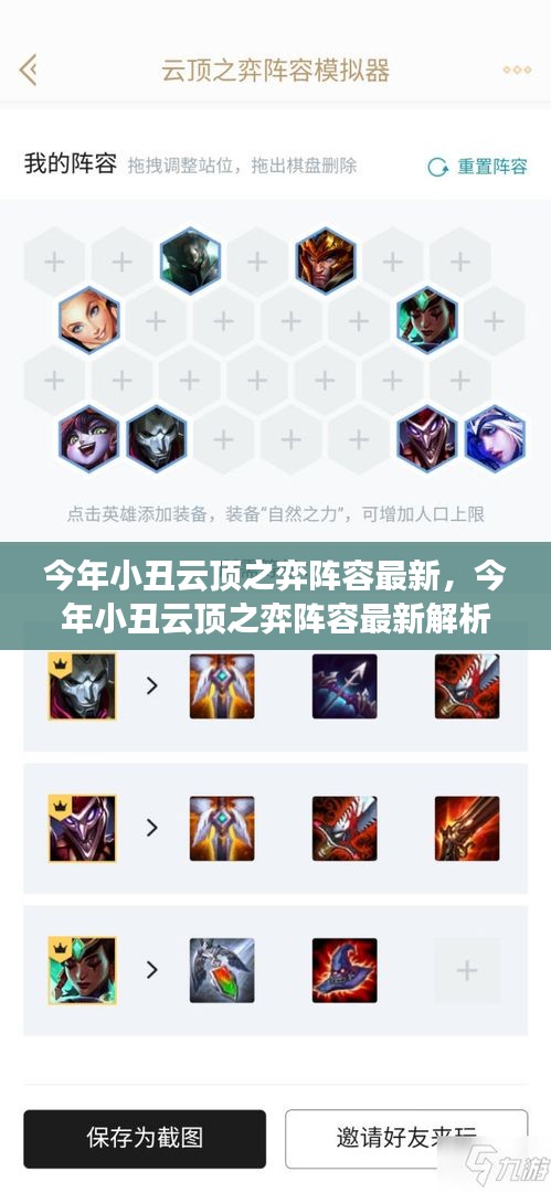 今年小丑云頂之弈陣容全新解析，策略、優(yōu)勢及實戰(zhàn)應(yīng)用指南