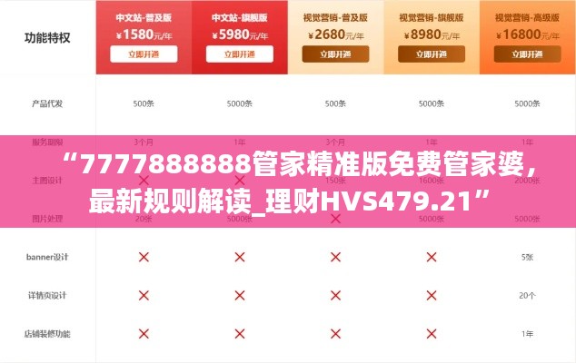 “7777888888管家精準(zhǔn)版免費(fèi)管家婆，最新規(guī)則解讀_理財HVS479.21”