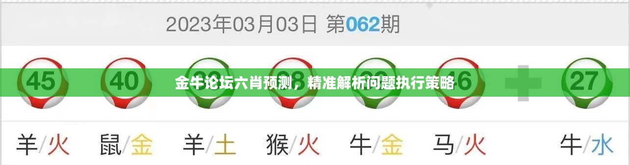 金牛論壇六肖預(yù)測，精準解析問題執(zhí)行策略