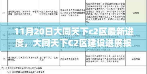 大同天下C2區(qū)建設(shè)最新進(jìn)度報(bào)告（11月20日更新），細(xì)節(jié)揭秘與進(jìn)展解讀