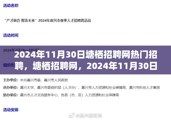 塘棲招聘網(wǎng)熱門招聘日，尋找人才的熱潮涌動(dòng)在塘棲招聘網(wǎng)，2024年11月30日盛大開(kāi)啟！