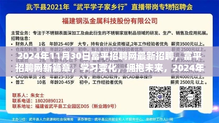 富平招聘網(wǎng)新篇章啟航，最新招聘信息與未來學習變化
