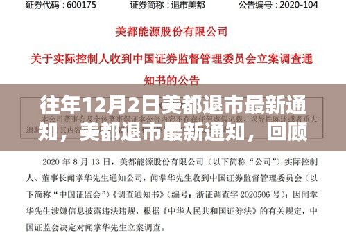 美都退市最新通知回顧，背景、事件、影響與時(shí)代地位分析