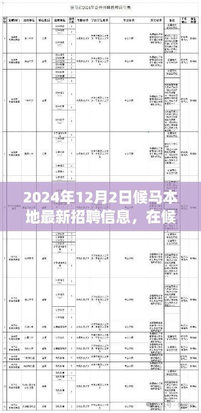 候馬本地最新招聘故事，遇見工作的彩虹，啟程于2024年