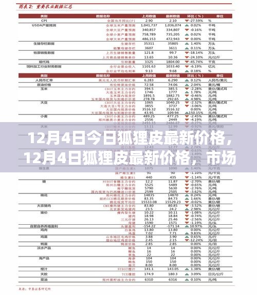 狐貍皮最新價(jià)格及市場(chǎng)走勢(shì)分析與購買指南（12月4日更新）