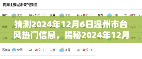 揭秘與預(yù)測，2024年溫州市臺風(fēng)熱門信息提前解讀與應(yīng)對準(zhǔn)備