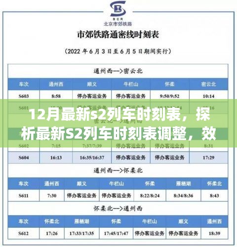 最新S2列車時(shí)刻表調(diào)整解析，效率與便利的權(quán)衡之道