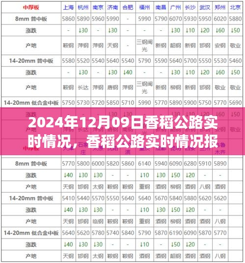 香稻公路實時情況報告，交通概覽（2024年12月09日）
