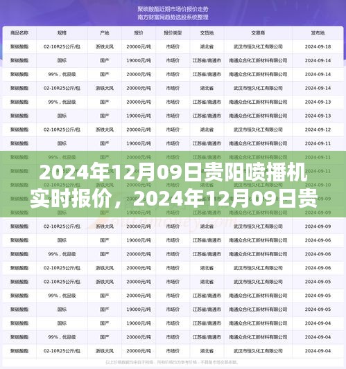 2024年12月09日貴陽噴播機(jī)實(shí)時(shí)報(bào)價(jià)及選購指南，深度解析與報(bào)價(jià)大全
