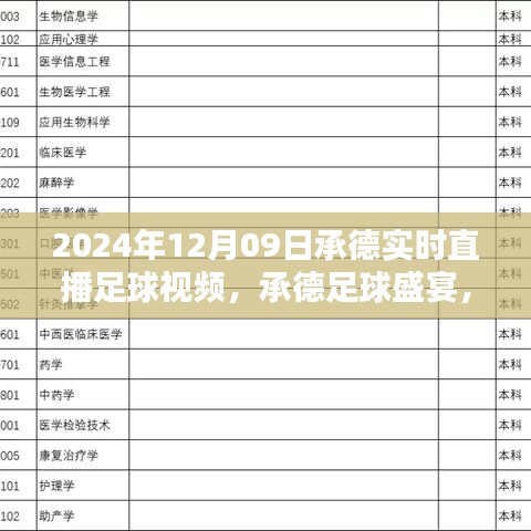 承德足球盛宴，實(shí)時(shí)直播足球視頻解析（日期，2024年12月09日）