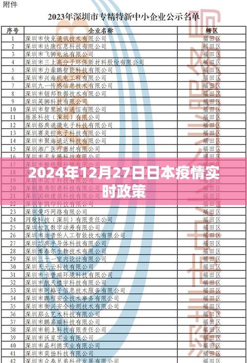 日本疫情實時政策更新，2024年12月27日最新動態(tài)