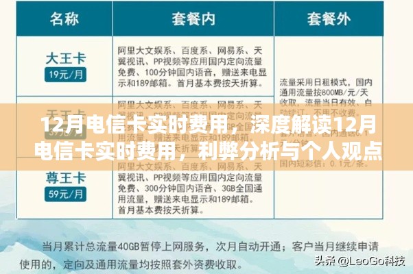 深度解讀，12月電信卡實時費用詳解——利弊分析與個人觀點體驗