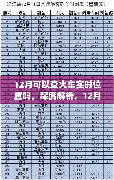深度解析，12月火車實(shí)時(shí)位置查詢系統(tǒng)及其功能評(píng)測(cè)