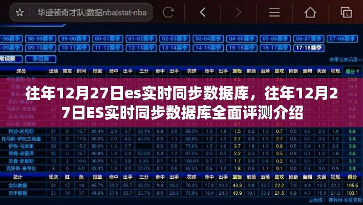 往年12月27日ES實(shí)時(shí)同步數(shù)據(jù)庫(kù)，全面評(píng)測(cè)與介紹