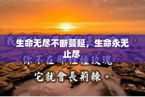 生命無盡不斷蔓延，生命永無止盡 