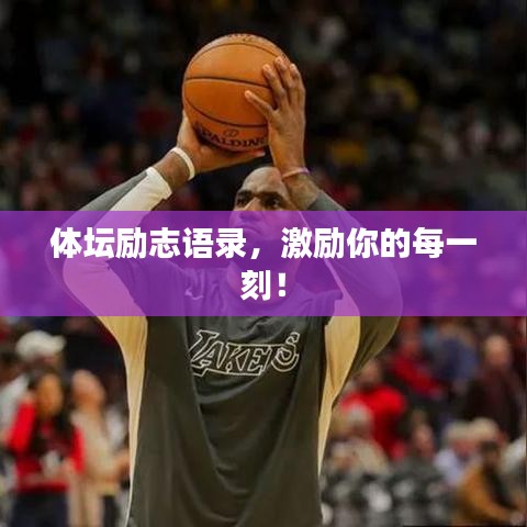 體壇勵志語錄，激勵你的每一刻！