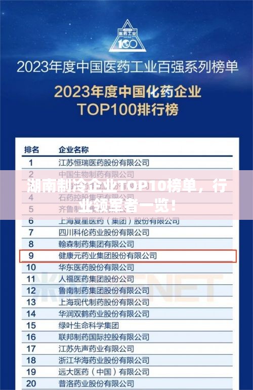 湖南制冷企業(yè)TOP10榜單，行業(yè)領(lǐng)軍者一覽！