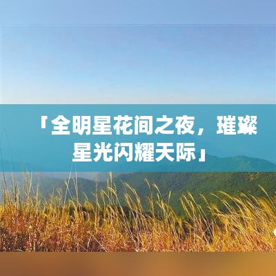 「全明星花間之夜，璀璨星光閃耀天際」