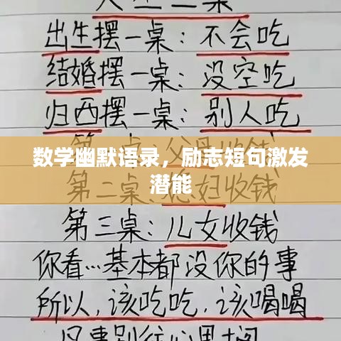 數(shù)學(xué)幽默語錄，勵志短句激發(fā)潛能