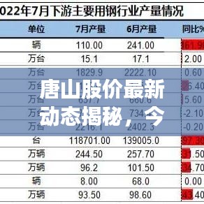 唐山股價(jià)最新動(dòng)態(tài)揭秘，今日走勢(shì)一覽無余