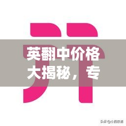 英翻中價格大揭秘，專業(yè)翻譯收費標準一網(wǎng)打盡