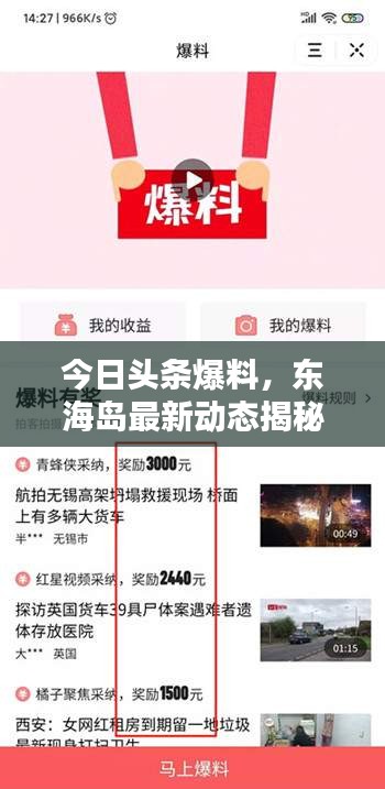 今日頭條爆料，東海島最新動態(tài)揭秘