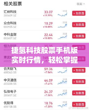 捷氫科技股票手機(jī)版實(shí)時(shí)行情，輕松掌握動(dòng)態(tài)，便捷投資首選