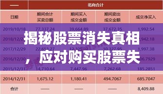 揭秘股票消失真相，應(yīng)對購買股票失蹤的應(yīng)對策略