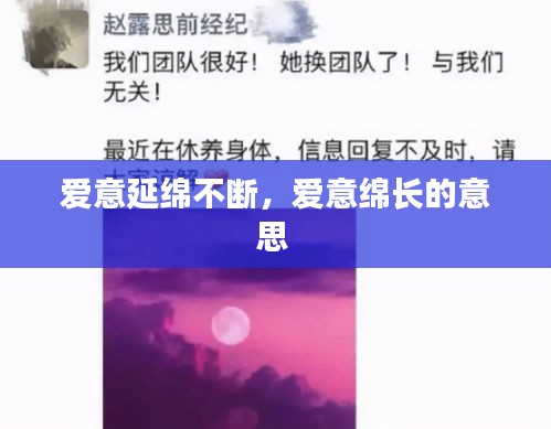 愛意延綿不斷，愛意綿長的意思 