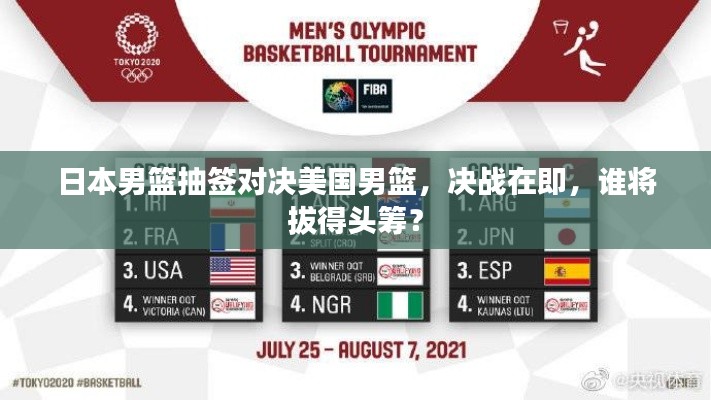 日本男籃抽簽對決美國男籃，決戰(zhàn)在即，誰將拔得頭籌？