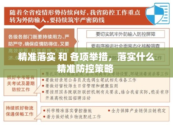 精準(zhǔn)落實 和 各項舉措，落實什么精準(zhǔn)防控策略 