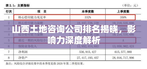 山西土地咨詢公司排名揭曉，影響力深度解析