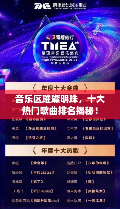 音樂(lè)區(qū)璀璨明珠，十大熱門歌曲排名揭秘！