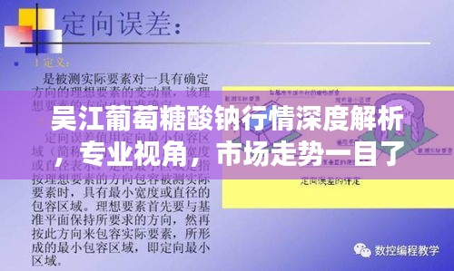 吳江葡萄糖酸鈉行情深度解析，專業(yè)視角，市場走勢一目了然